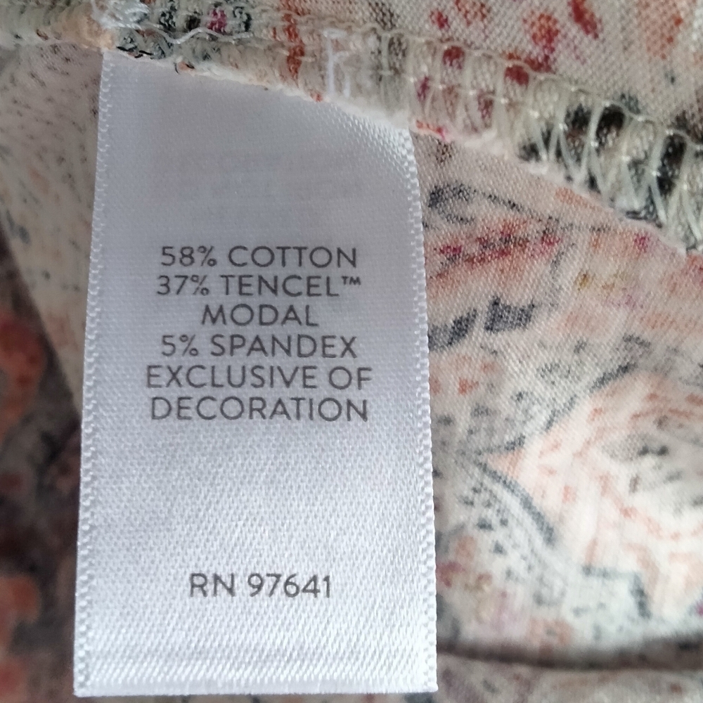 J. Jill Size Medium Floral Top With Velvet Detailing - Picture 7 of 12